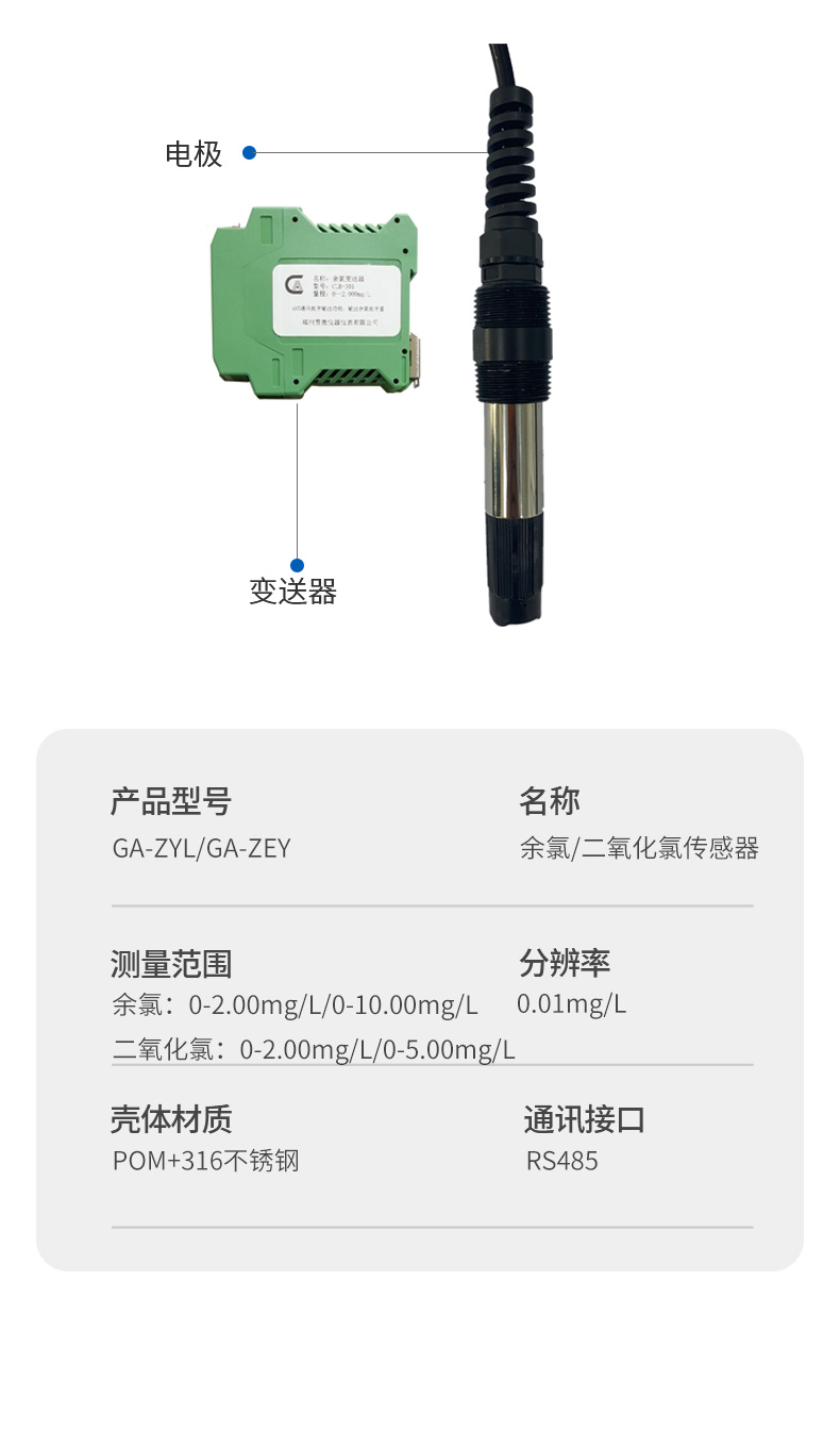 二氧化氯傳感器參數(shù)介紹